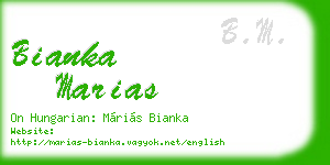 bianka marias business card