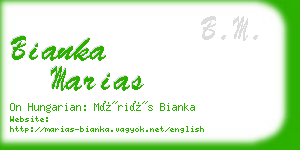 bianka marias business card